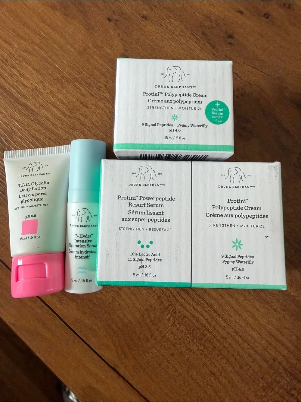 Drunk Elephant Skincare Bundle - 5 mini travel pieces included - Brand New!